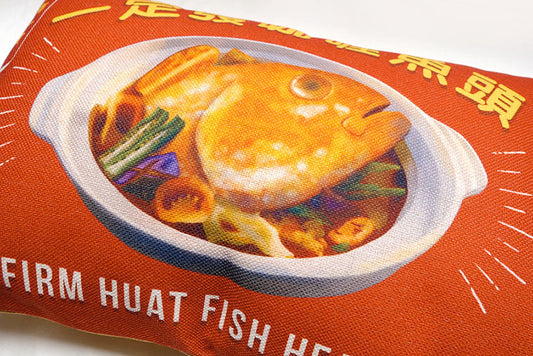 Curry Fish Head Cushion Cover