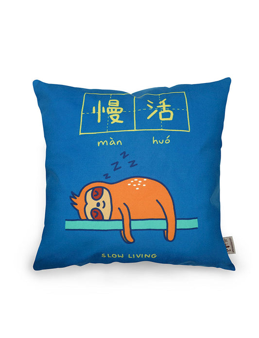 Slow Life and Peace Cushion Cover
